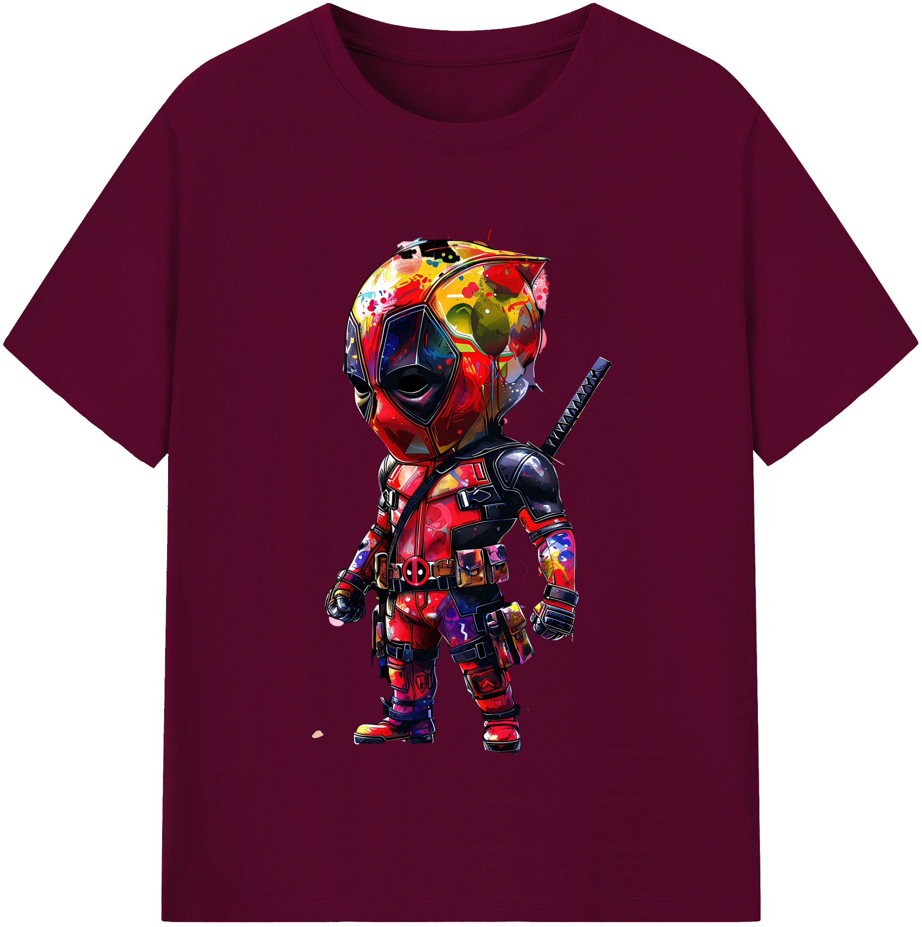 （画像用） Deadpool デッドプール レディースカジュアルプリントTシャツ（綿100％）